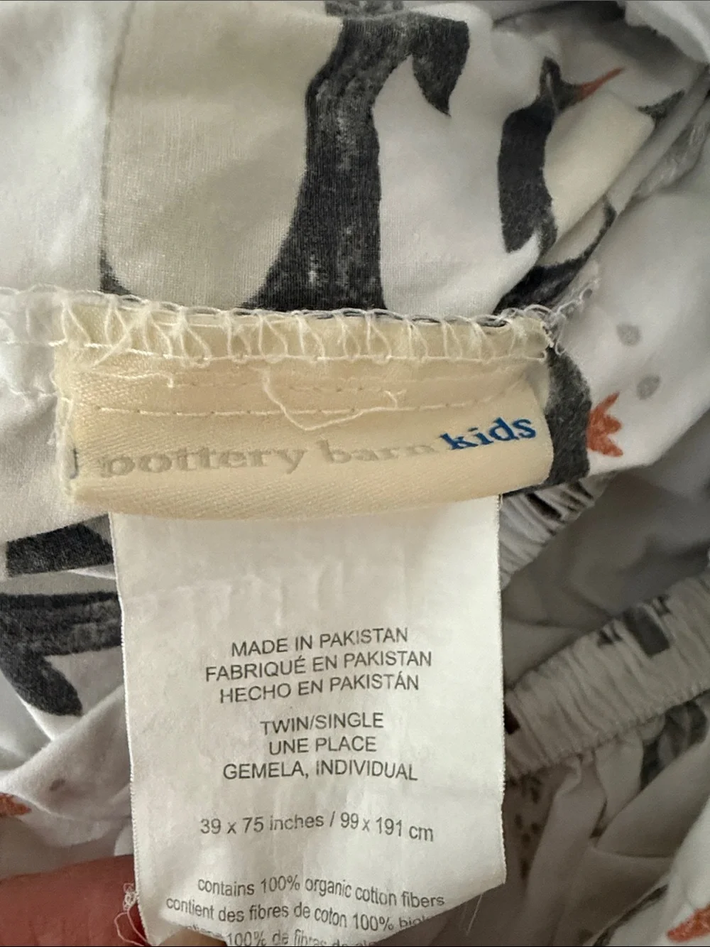 Pottery Barn Kids Penguin Parade  organic Cotton Sheet twin Set